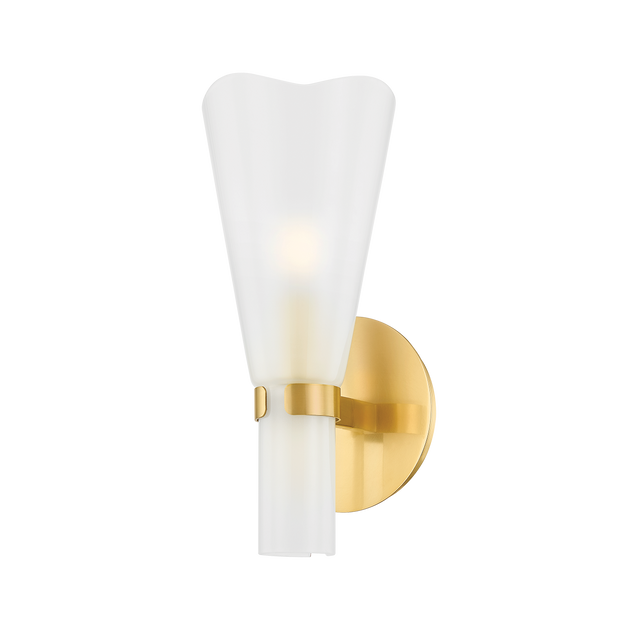 Hudson Valley Lighting Pine island Aged Brass 5W x 5L x 11.75H Wall Sconce