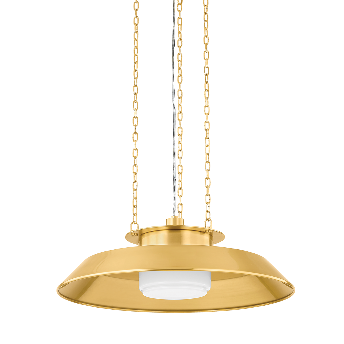 Hudson Valley Lighting Woodrow Aged Brass 22W x 22L x 7.25H Pendant