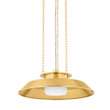 Hudson Valley Lighting Woodrow Aged Brass 22W x 22L x 7.25H Pendant