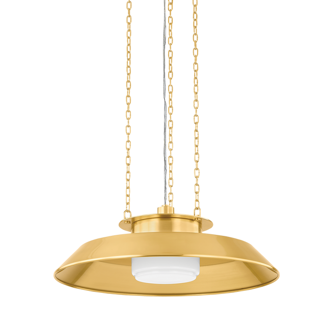 Hudson Valley Lighting Woodrow Aged Brass 22W x 22L x 7.25H Pendant