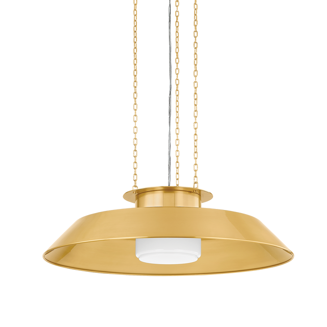Hudson Valley Lighting Woodrow Aged Brass 32W x 32L x 9.25H Pendant