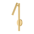 Hudson Valley Lighting Circleville Aged Brass 5.25W x 5.25L x 22H Wall Sconce