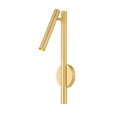 Hudson Valley Lighting Circleville Aged Brass 5.25W x 5.25L x 22H Wall Sconce