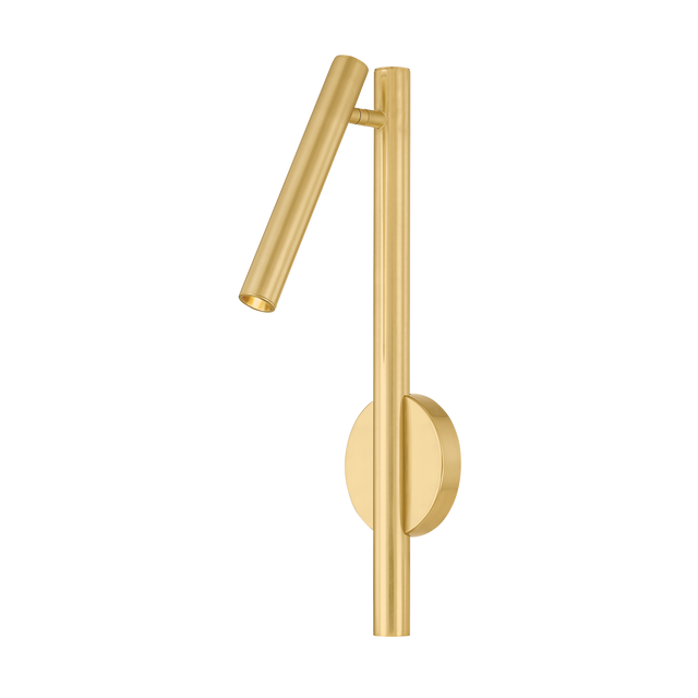 Hudson Valley Lighting Circleville Aged Brass 5.25W x 5.25L x 22H Wall Sconce