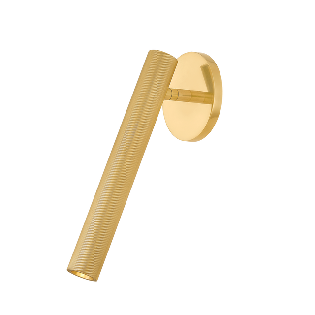 Hudson Valley Lighting Simeon Aged Brass 4.75W x 4.75L x 12.5H Wall Sconce