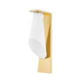Hudson Valley Lighting Andros Aged Brass 5W x 5L x 16.25H Wall Sconce