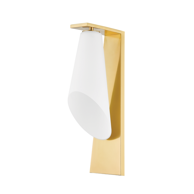 Hudson Valley Lighting Andros Aged Brass 5W x 5L x 16.25H Wall Sconce