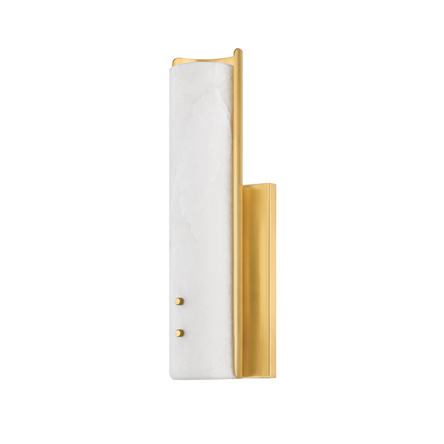 Hudson Valley Lighting Lucio Aged Brass 4.25W x 4.25L x 14.5H Wall Sconce