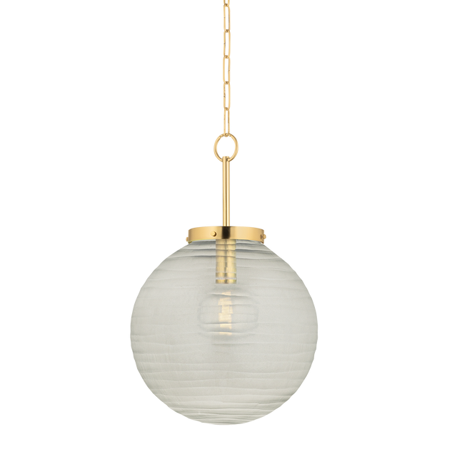 Hudson Valley Lighting Falls Mills Aged Brass 16W x 16L x 24.5H Pendant