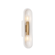 Troy Lighting Lane PATINA BRASS/CERAMIC WHITE LARGE CRACKLE 4W x 16.5H Wall Sconce