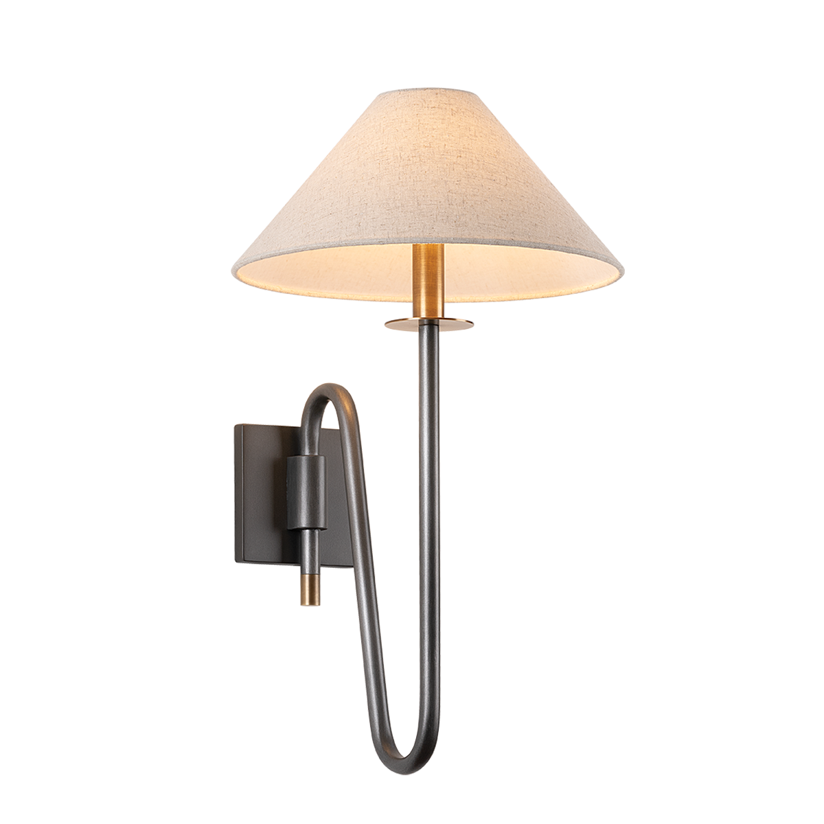 Troy Lighting Mateo PATINA BRASS AND GRAPHITE 12W x 20.5H Wall Sconce
