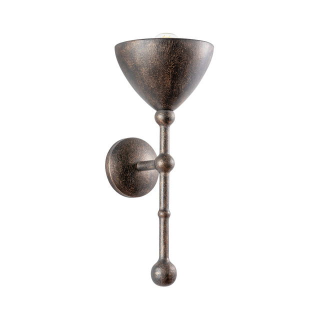 Troy Lighting Vishal BLACK PATINA GOLD 7.75W x 18.5H Wall Sconce