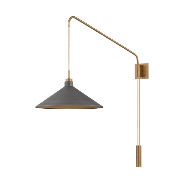 Troy Lighting Conor PATINA BRASS AND GRAPHITE 17.5W x 35.5H Wall Sconce
