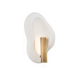 Troy Lighting Jura PATINA BRASS/CERAMIC RUSTIC SHELL 10W x 14.5H Wall Sconce
