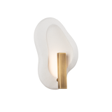 Troy Lighting Jura PATINA BRASS/CERAMIC RUSTIC SHELL 10W x 14.5H Wall Sconce