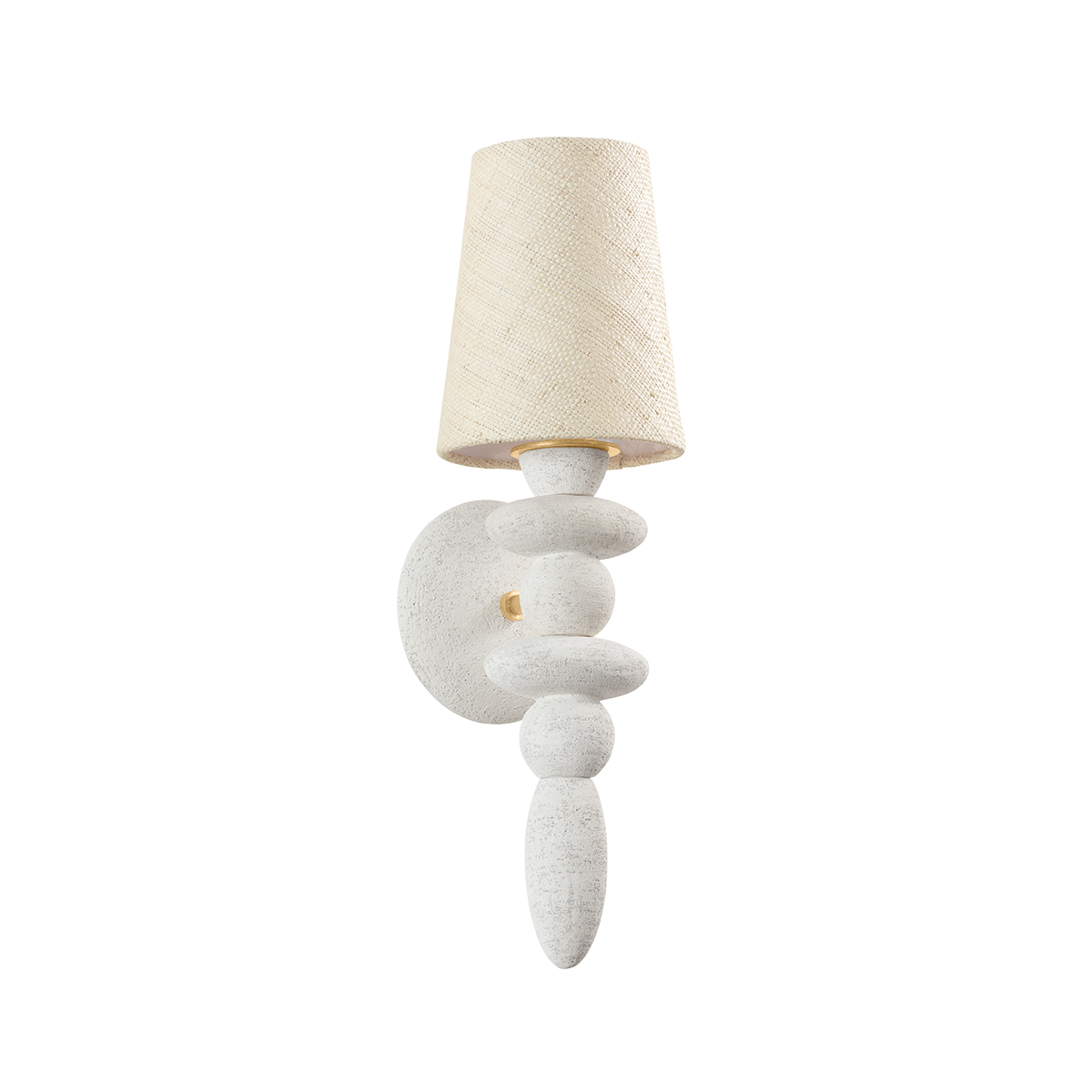 Troy Lighting Cullen VINTAGE GOLD LEAF/CERAMIC GYPSUM CLAY 6W x 19.75H Wall Sconce