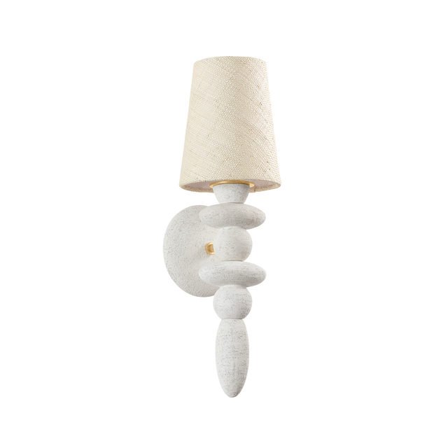 Troy Lighting Cullen VINTAGE GOLD LEAF/CERAMIC GYPSUM CLAY 6W x 19.75H Wall Sconce
