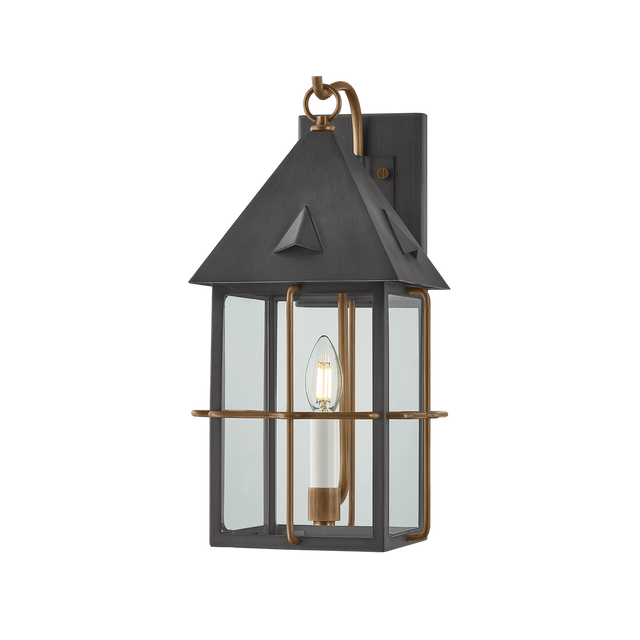 Troy Lighting Toby PATINA BRASS AND GRAPHITE 8W x 17H Garden Stool
