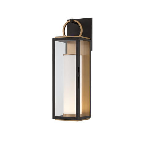 Troy Lighting Gareth PATINA BRASS/TEXTURED BLACK 6.25W x 22.75H Garden Stool