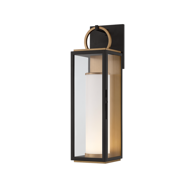 Troy Lighting Gareth PATINA BRASS/TEXTURED BLACK 6.25W x 22.75H Garden Stool