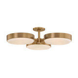 Troy Lighting Rory PATINA BRASS 30W x 6.5H Semi-Flush Mount