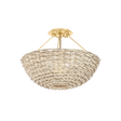 Troy Lighting Campo VINTAGE GOLD LEAF 18.25W x 13.5H Semi-Flush Mount
