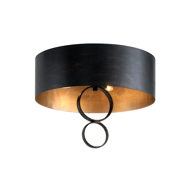 Troy Lighting Rivington CHARRED COPPER 20W x 15.5H Semi-Flush Mount