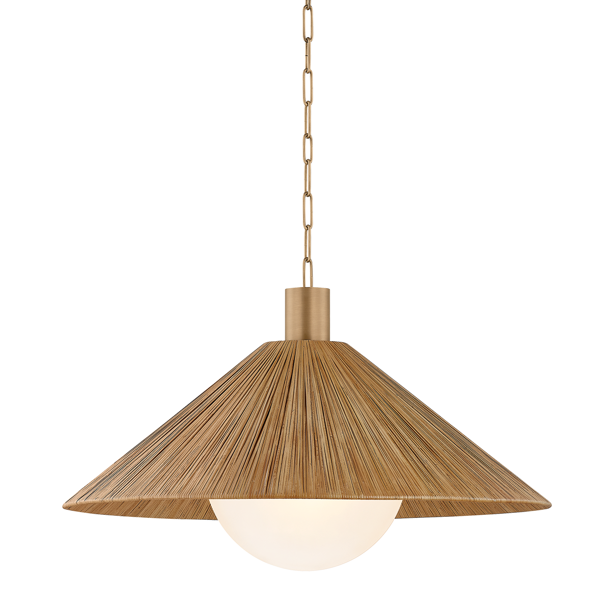 Troy Lighting Woodside PATINA BRASS 32W x 18.5H Pendant