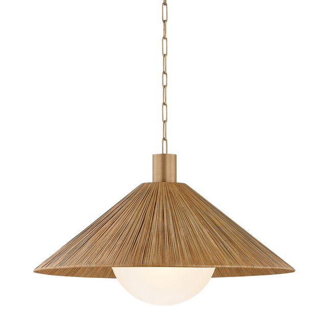 Troy Lighting Woodside PATINA BRASS 32W x 18.5H Pendant