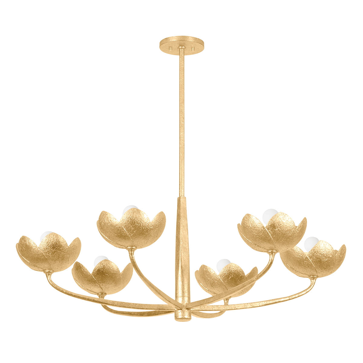 Troy Lighting Arcata VINTAGE GOLD LEAF 39.5W x 15H Chandelier