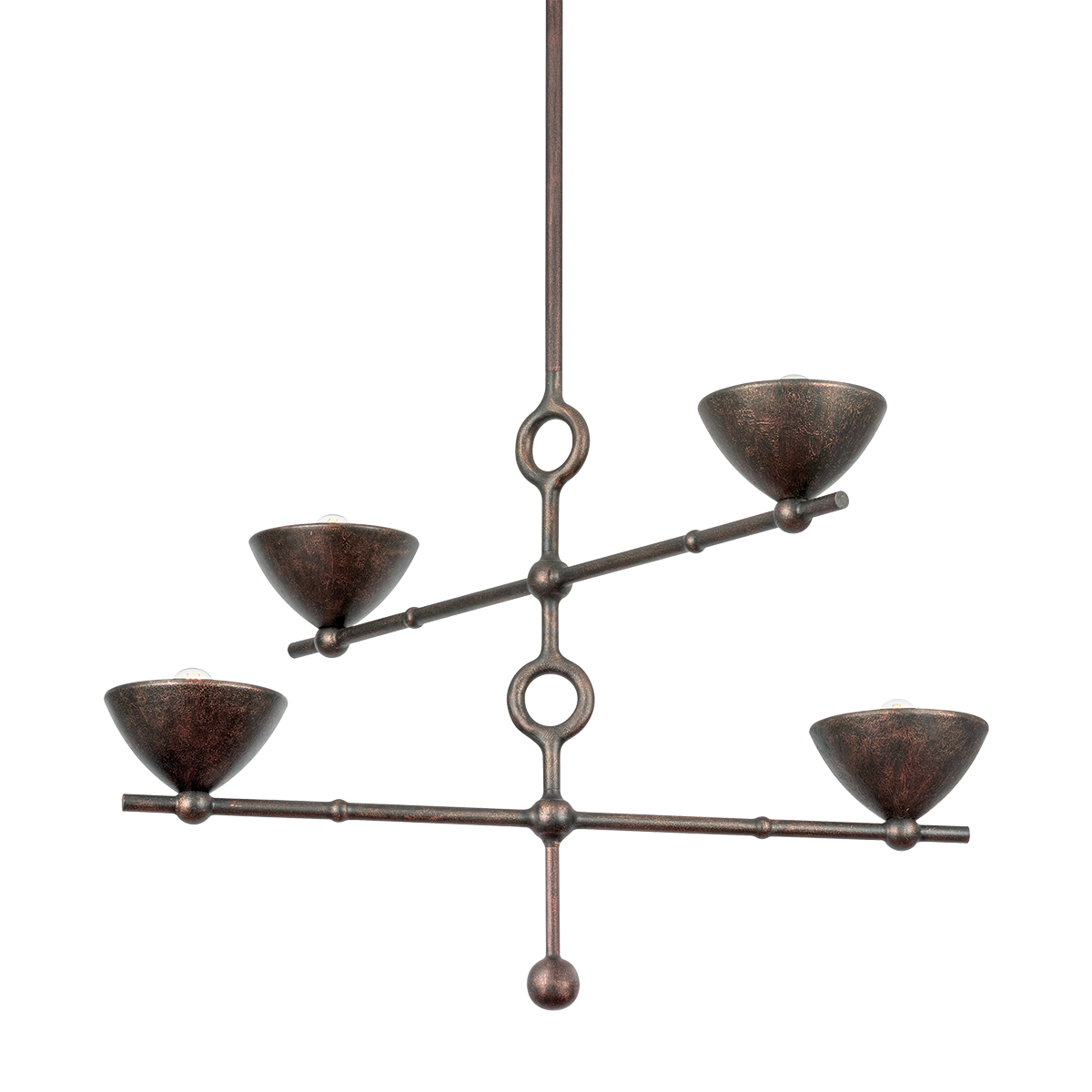 Troy Lighting Vishal BLACK PATINA GOLD 38W x 26.5H Chandelier