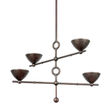 Troy Lighting Vishal BLACK PATINA GOLD 38W x 26.5H Chandelier