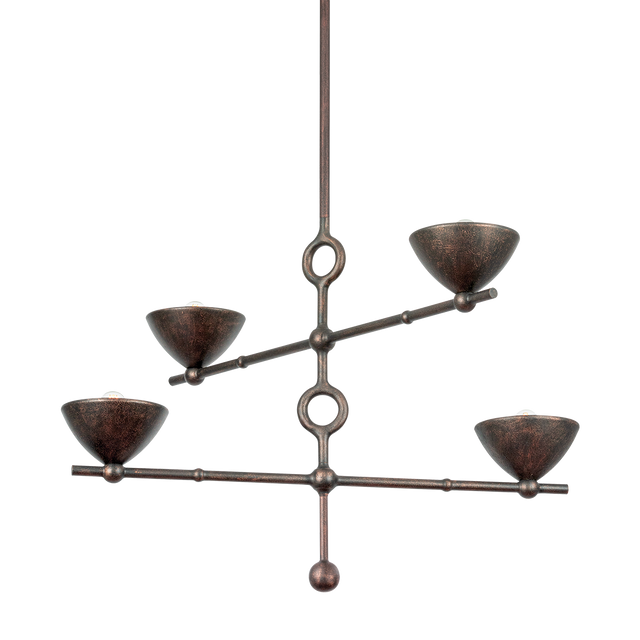 Troy Lighting Vishal BLACK PATINA GOLD 38W x 26.5H Chandelier