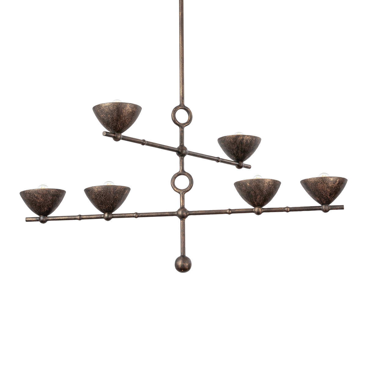 Troy Lighting Vishal BLACK PATINA GOLD 54W x 39.25L x 29H Chandelier
