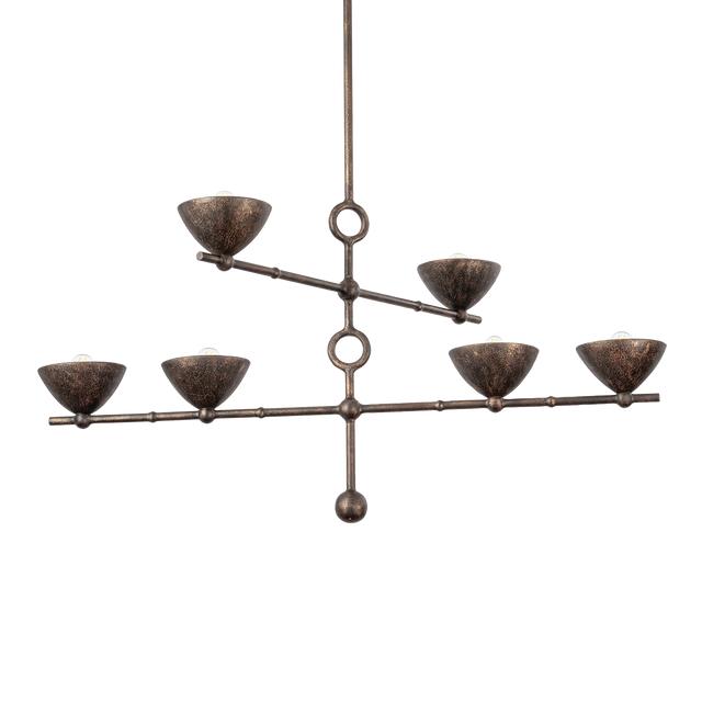 Troy Lighting Vishal BLACK PATINA GOLD 54W x 39.25L x 29H Chandelier