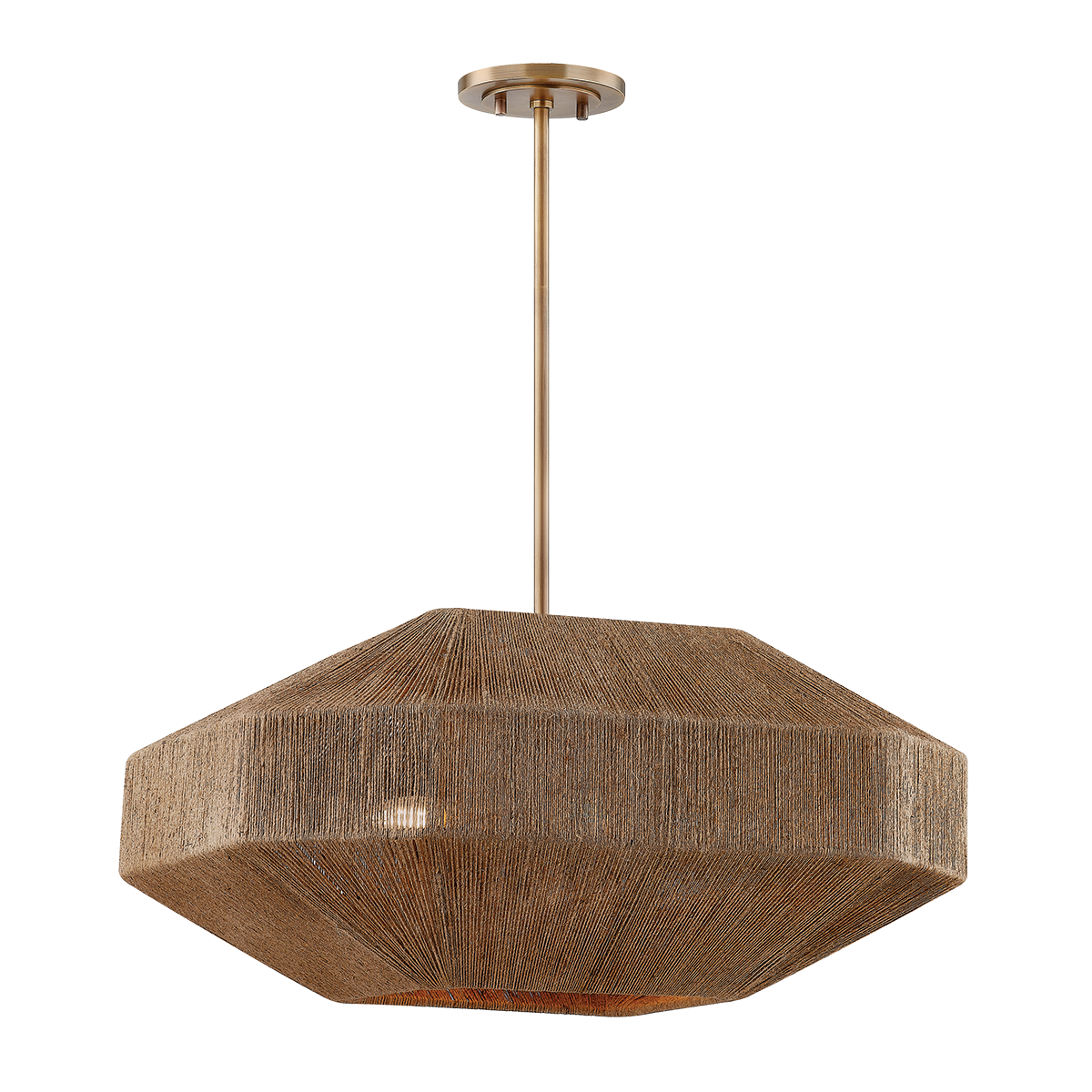 Troy Lighting Laken PATINA BRASS 24W x 24L x 14.25H Chandelier