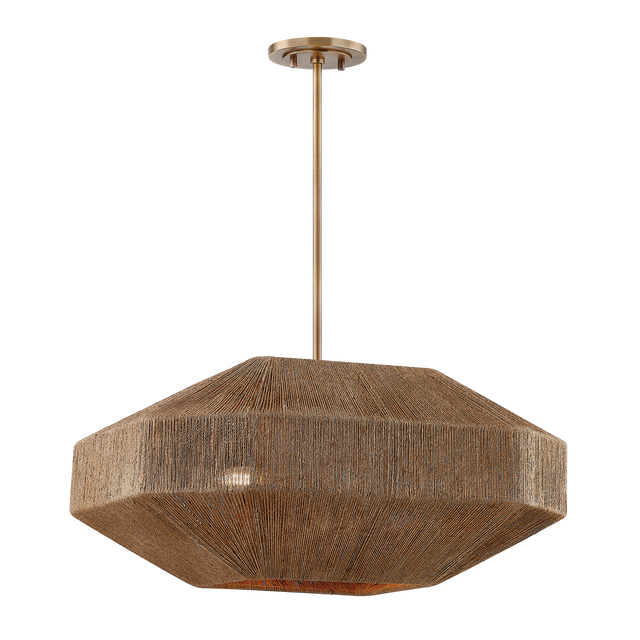 Troy Lighting Laken PATINA BRASS 24W x 24L x 14.25H Chandelier