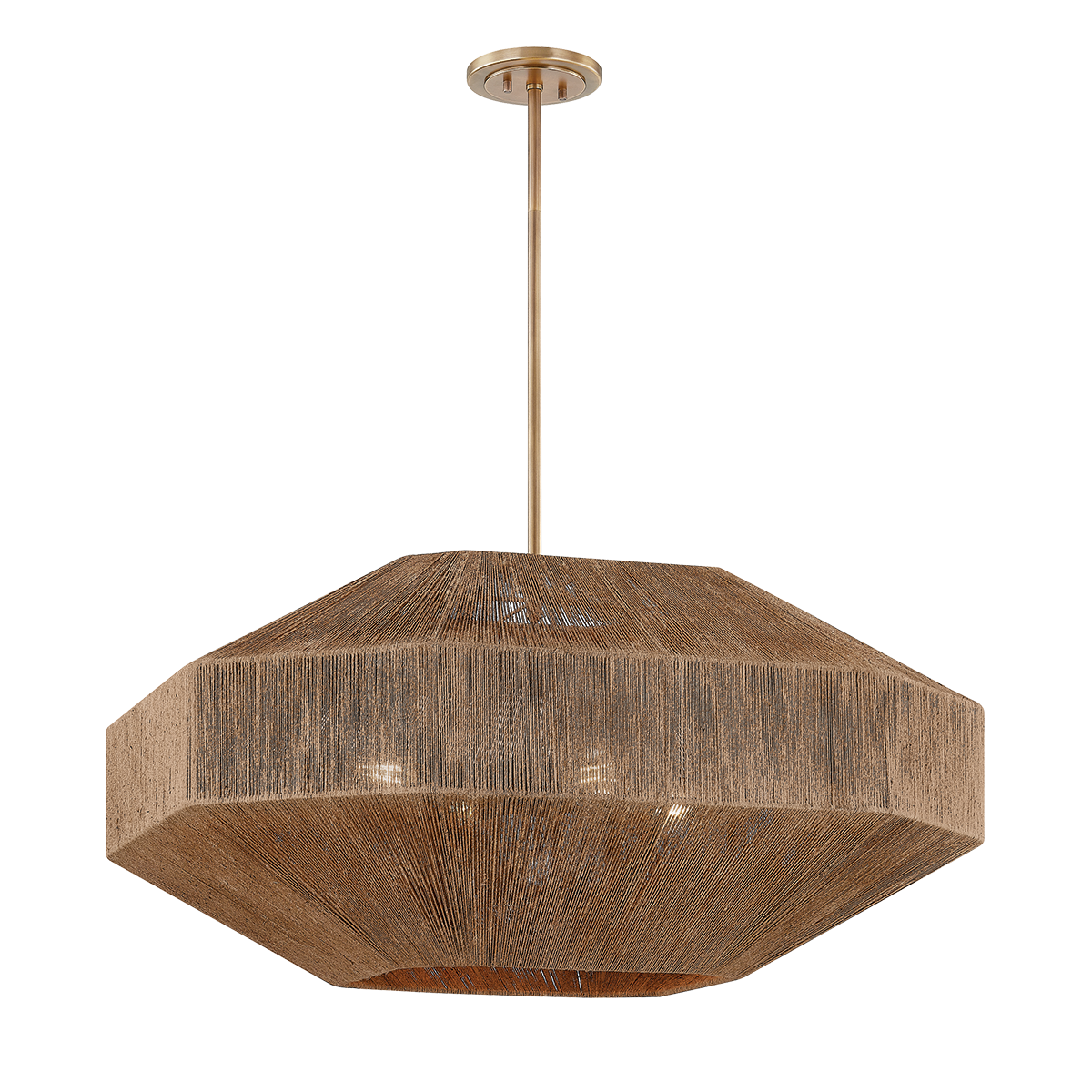 Troy Lighting Laken PATINA BRASS 35.5W x 35.5L x 21H Chandelier