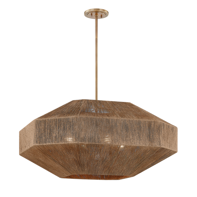 Troy Lighting Laken PATINA BRASS 35.5W x 35.5L x 21H Chandelier
