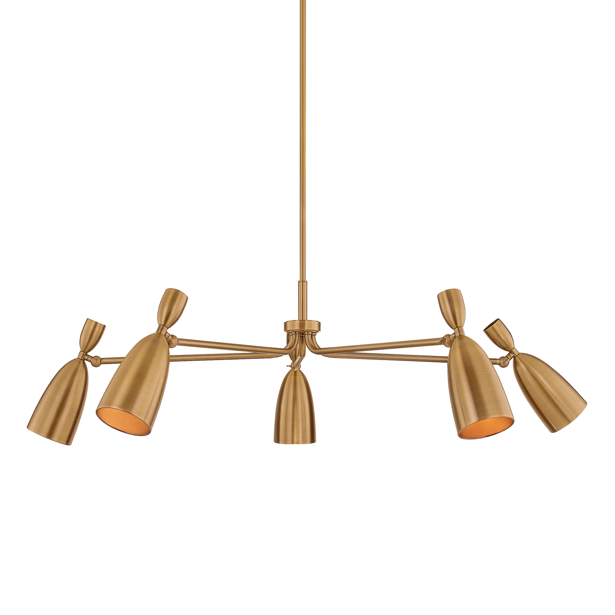 Troy Lighting Spade PATINA BRASS 49.25W x 15H Chandelier