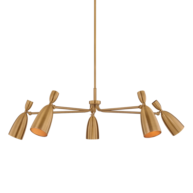 Troy Lighting Spade PATINA BRASS 49.25W x 15H Chandelier