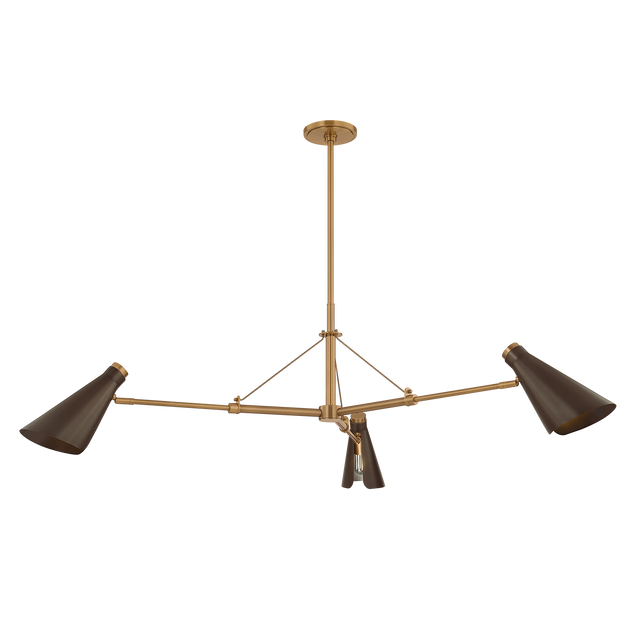 Troy Lighting Andersen PATINA BRASS/BRONZE 49.5W x 18.5H Chandelier