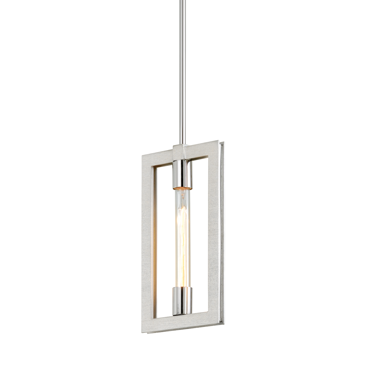 Troy Lighting Enigma Pendant SILVER LEAF W STAINLESS ACC 7.75W x 1.5L x 14.25H Pendant