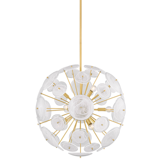 Mitzi Tamara AGED BRASS 30W x 28H Chandelier