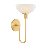 Mitzi Aster AGED BRASS 7.75W x 14.5H Wall Sconce