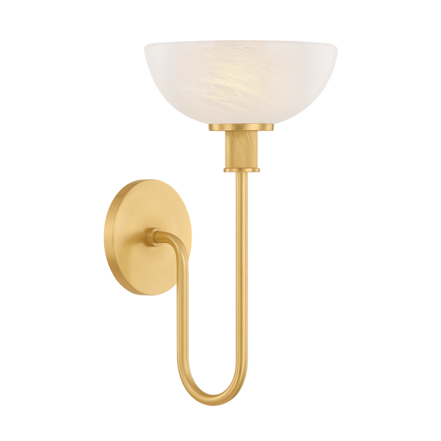 Mitzi Aster AGED BRASS 7.75W x 14.5H Wall Sconce