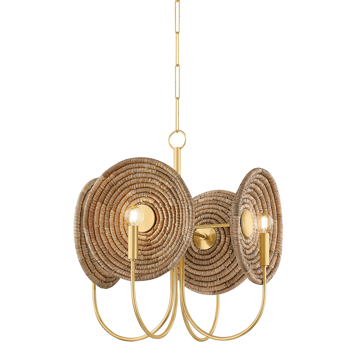 Mitzi Ashby AGED BRASS 22W x 22H Chandelier