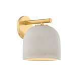 Mitzi Cara AGED BRASS/CERAMIC CREAM PEBBLE 7W x 9H Wall Sconce