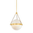Mitzi Abbie AGED BRASS/SOFT BISQUE 18W x 23H Pendant