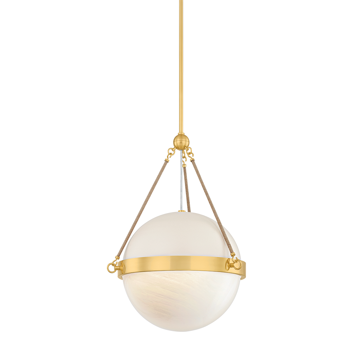 Mitzi Abbie AGED BRASS/SOFT BISQUE 18W x 23H Pendant